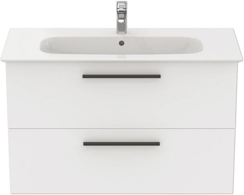 Waschtischunterschrank mit zwei Schubladen und Aufsatzwaschbecken