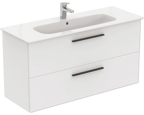 Badmöbel-Set Ideal Standard i.life A BxHxT 124 x 64,5 x 46 cm Frontfarbe weiß matt mit Waschtisch Keramik weiß K8748DU