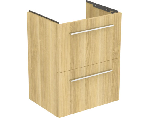 Waschtischunterschrank Ideal Standard i.life S BxHxT 50 x 63 cm x 37,5 cm Frontfarbe eiche natur matt T5291NX ohne Griff