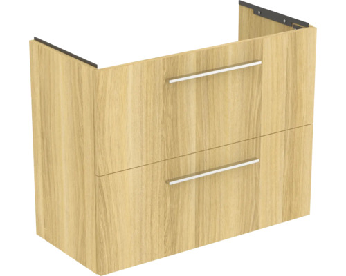 Waschtischunterschrank Ideal Standard i.life S BxHxT 80 x 63 cm x 37,5 cm Frontfarbe eiche natur matt T5295NX ohne Griff