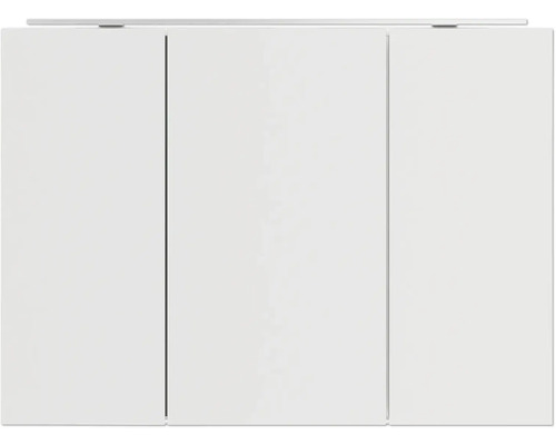 Spiegelschrank NOBILIA Programm 1-6 179 100 x 21 x 72 cm weiß hochglanz LED IP 44 Spiegelschrank mit drei Türen