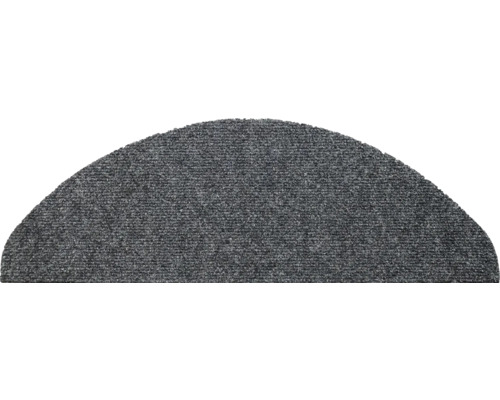 Stufenmatten-Set Paris halbrund grau 22,5x65x3,5 cm 15-teilig Halbrunde Treppenmatte