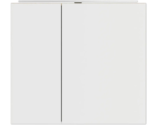 Spiegelschrank NOBILIA Programm 1-6 175 80 x 21 x 72 cm eiche hell LED IP 44 Weißer Badezimmerschrank mit zwei Türen