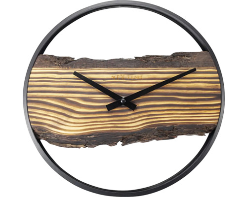 Wanduhr Forest Large Holz Metall Ø 30 cm