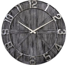 Wanduhr York Metall Holz schwarz Ø 50 cm