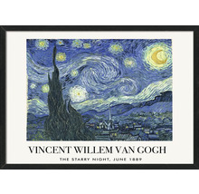 Gerahmter Druck von Vincent Willem van Goghs ''Sternennacht, Juni 1889''