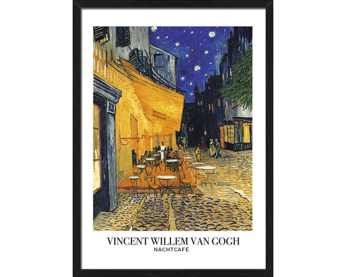 Gerahmtes Bild Van Gogh Nachtcafe 53x73 cm