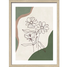 Gerahmtes Bild Geometrical Green Art II 33x43 cm
