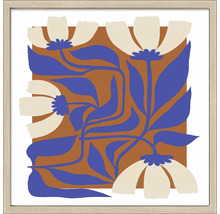 Gerahmtes Wandbild mit Blumenmotiv