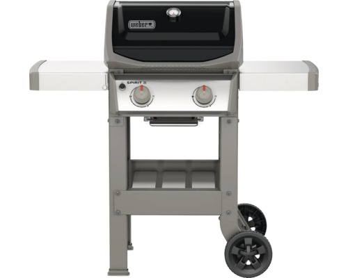 Weber Gasgrill Spirit II E-210 GBS grau silber, 2 Edelstahlbrenner 7,7 kW Grillbereich 51 x 46 cm iGrill 3-Kompatibilität, kompatibel mit GBS-Grillrosteinsätze Deckel Emailliert inkl. GBS-Grillrost, Deckelthermometer, Aromaschienen-0