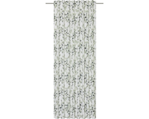 Vorhang mit Universalband Nantes weiß grün 140x255 cm