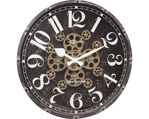 Wanduhr Für Zahnarzt - Holzdesign, Schwarz, 30x30 Cm, Leises Quarzwerk, Handmade