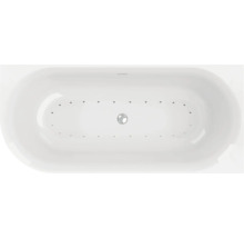 Einbau Whirlpool OTTOFOND Afinar Corner 80 x 180 cm linke Ecke abgerundet Silentsystem schwarz/weiß glänzend 72351-thumb-0