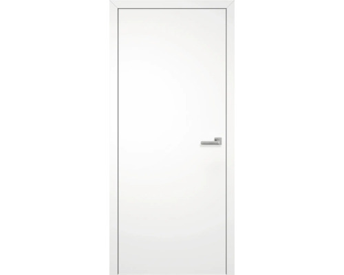 Pertura Zimmertür Kajsa 01 weißlack 81x209,5 DIN Links mit MAGNET-Schloss und Kante Aluminium eloxiert