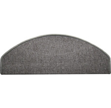 Stufenmatten-Set Rambo halbrund grau 23,5x65x4,5 cm 15-teilig