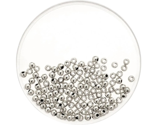 Metallic-Perle silber 3 mm 125 Stück