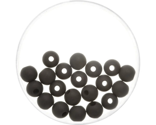 Perle Polaris schwarz matt 6 mm 20 Stück