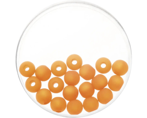 Perle Polaris orange matt 8 mm 15 Stück