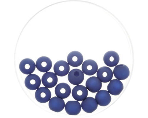 Perle Polaris dunkelblau matt 8 mm 15 Stück
