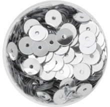 Paillettenscheiben silber 6 mm 7 g