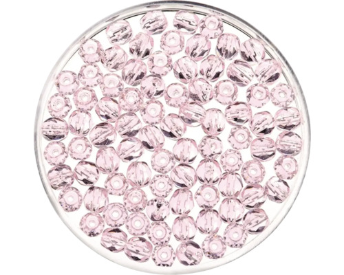 Glasschliffperlen rosa 6 mm 50 Stück