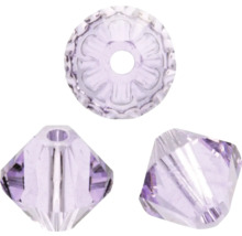 Glasschliffspitzperle violet 6 mm 12 Stück