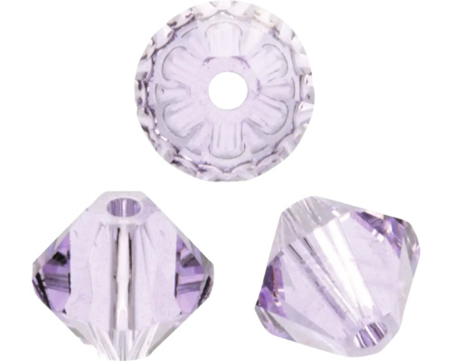 Glasschliffspitzperle violet 6 mm 12 Stück
