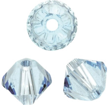Glasschliffspitzperle aqua 6 mm 12 Stück