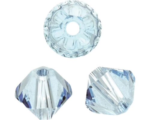 Glasschliffspitzperle aqua 6 mm 12 Stück