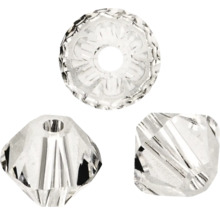 Glasschliffspitzperle crystel 6 mm 12 Stück