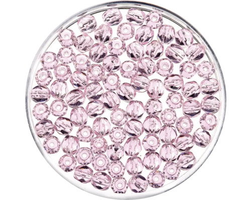 Glasschliffperlen rosa 4 mm 100 Stück