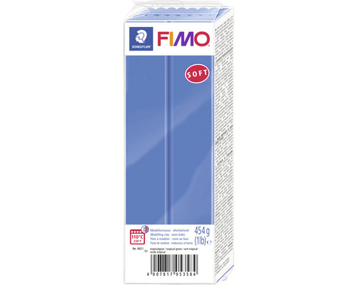 FIMO Soft Modelliermasse Großblock brilliantblau 454 g Packung ofenhärtende Fimo Soft Modelliermasse von Staedtler mit 454 Gramm Inhalt