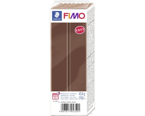 FIMO Soft Modelliermasse Großblock schokolade 454 g Fimo Soft Modelliermasse Schokolade, 454 Gramm
