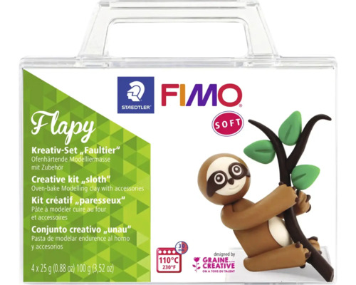 FIMO Soft Set im Koffer Faultier Flapy