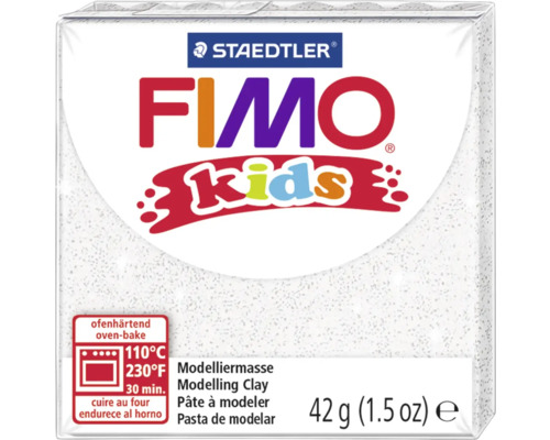 FIMO Kids glitter weiß 42 g
