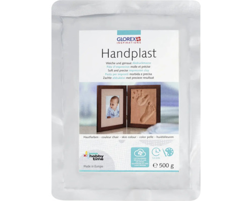 Handplast Abdruckmasse gebrauchsfertig lufthärtend sehr weich hautfarben 500 g Handplast Abdruckmasse im Beutel