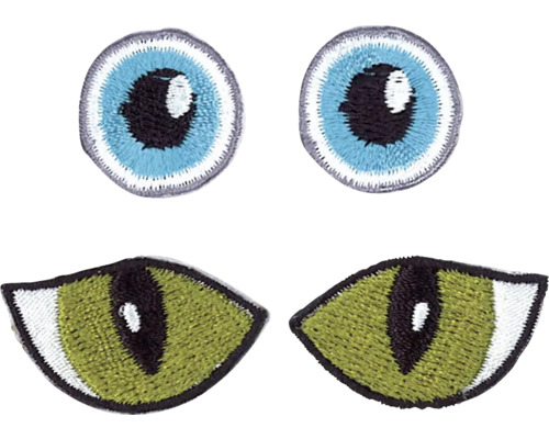 GLOREX Termoadesivo 'Eye See You' – 2 Paia Di Occhi Multicolore Per Ferro Da Stiro