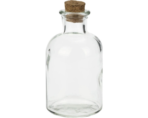 Glasflasche mit Korken 140 ml 5,5x10 cm