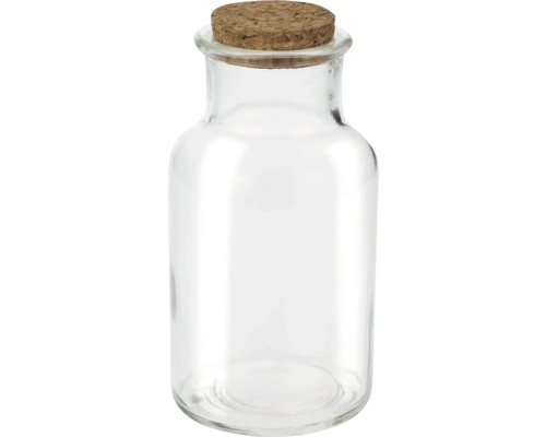 Glasflasche mit Korken 260 ml 6,5x12,5 cm