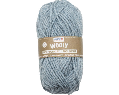 Wolle 70% Acryl/30% Wolle hellblau 50 g