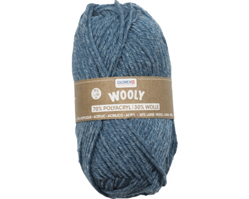 Wolle 70% Acryl/30% Wolle blau 50 g