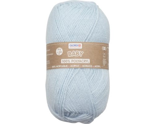 Wolle Baby 100 % Acryl hellblau 50 g Wolle Baby 100 % Acryl hellblau 50 g
