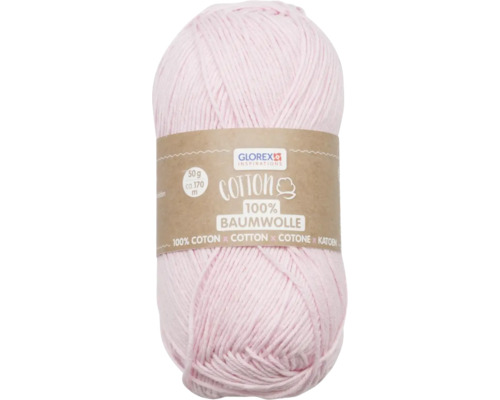 Wolle 100% Baumwolle rosa 50 g