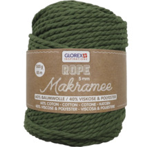 Makramee Rope 5 mm 500 g 85 m dreifädig gedreht olive