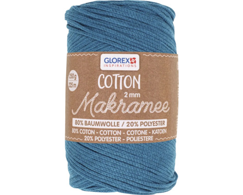 Makramee-Wolle Baumwolle bordeaux 2 mm 250 g