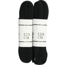 Zwei Paar schwarze Schnürsenkel, je 120 cm lang