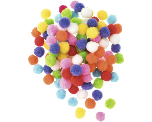 Pompons-Mix bunt 1 cm 120 Stück