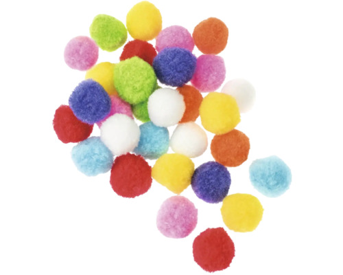 Pompons-Mix bunt 2,5 cm 30 Stück