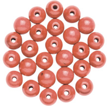 Holzperle kaminrot 12 mm 28 Stück