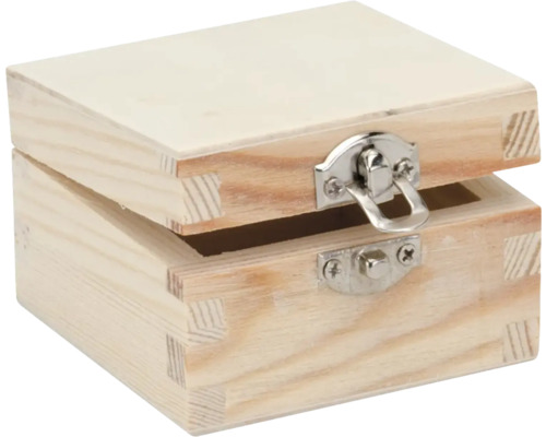 Holzbox quadratisch 7x7x4 cm